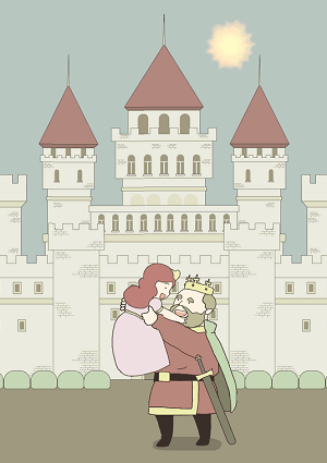 王様と子供の時の姫